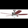 Litex Industries 56" Brushed Nickel Finish Ceiling Fan Includes Blades & Remote Control CAF56BNK5CRS